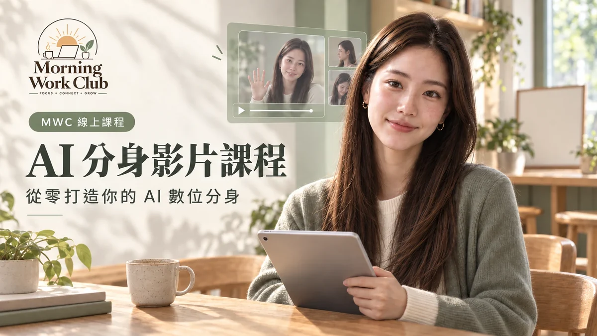 MWC 線上課程：AI 分身影片課程，從零打造你的 AI 數位分身。